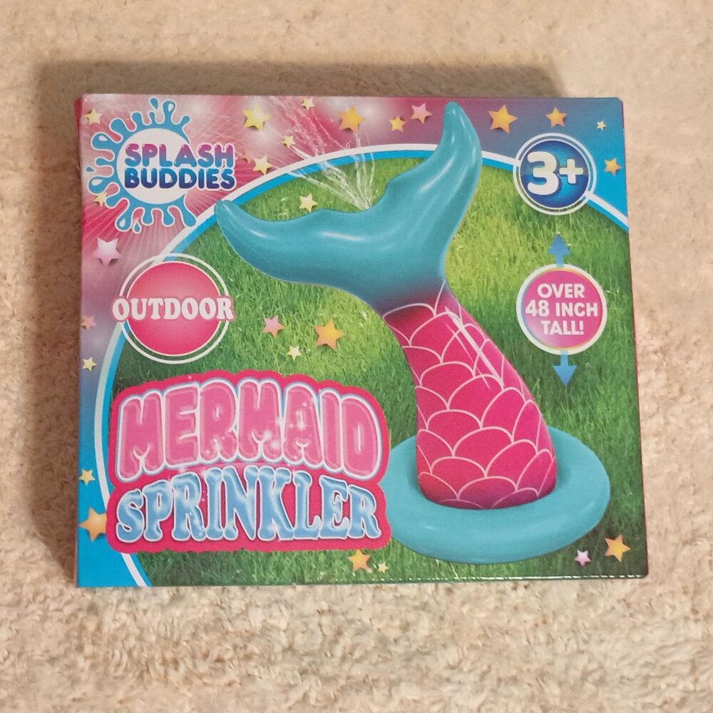 NWT ~ Splash Buddies Outdoor Mermaid Tail Sprinkler